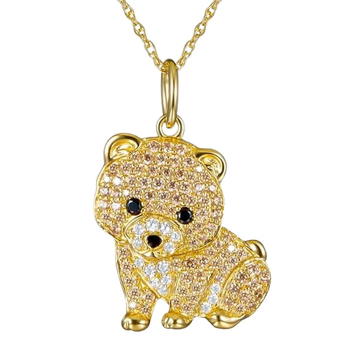 Exquisite Cute Beagle Pendant Necklace for Women Elegant Pet Puppy