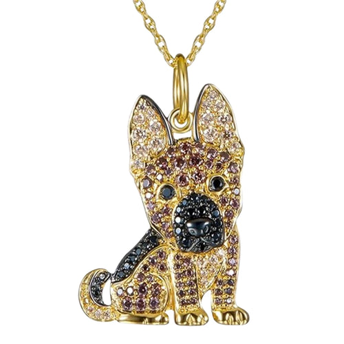 Exquisite Cute Beagle Pendant Necklace for Women Elegant Pet Puppy