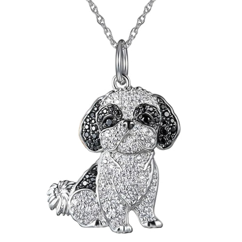 Exquisite Cute Beagle Pendant Necklace for Women Elegant Pet Puppy