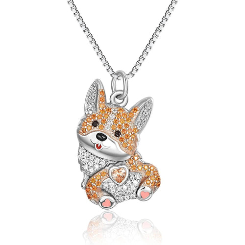 Exquisite Cute Beagle Pendant Necklace for Women Elegant Pet Puppy