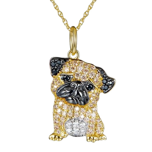 Exquisite Cute Beagle Pendant Necklace for Women Elegant Pet Puppy