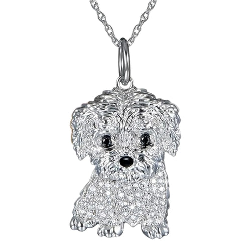 Exquisite Cute Beagle Pendant Necklace for Women Elegant Pet Puppy