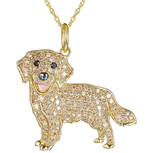 Exquisite Cute Beagle Pendant Necklace for Women Elegant Pet Puppy