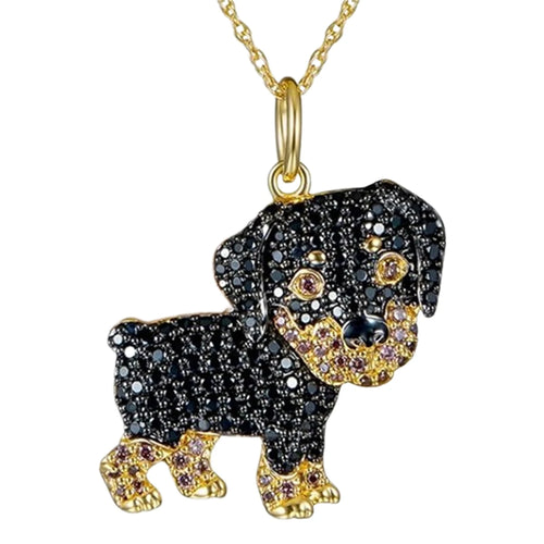Exquisite Cute Beagle Pendant Necklace for Women Elegant Pet Puppy