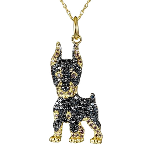 Exquisite Cute Beagle Pendant Necklace for Women Elegant Pet Puppy