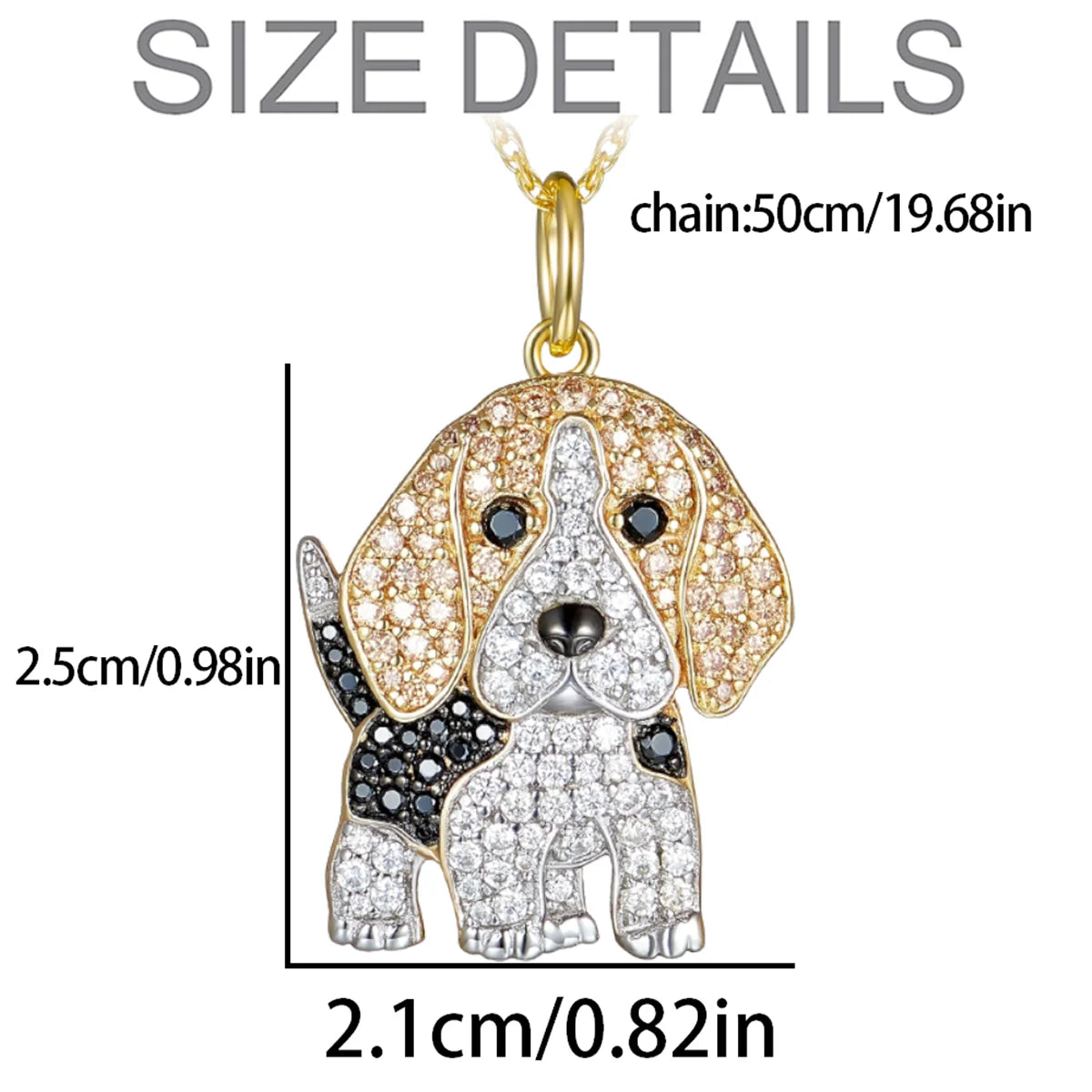 Exquisite Cute Beagle Pendant Necklace for Women Elegant Pet Puppy