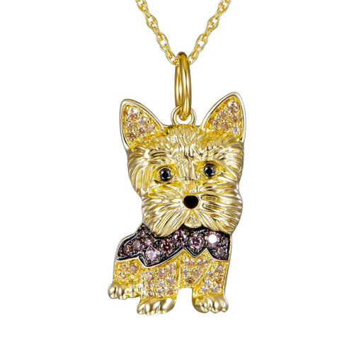 Exquisite Cute Beagle Pendant Necklace for Women Elegant Pet Puppy