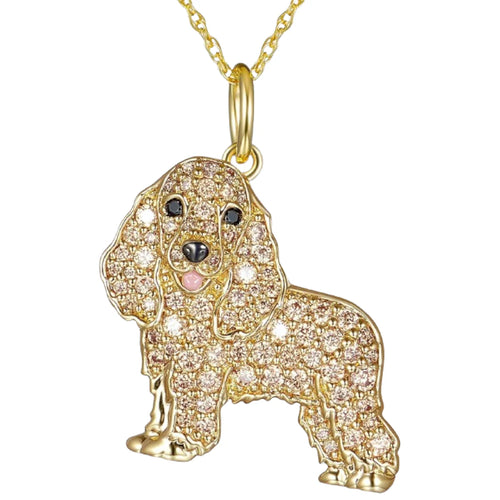 Exquisite Cute Beagle Pendant Necklace for Women Elegant Pet Puppy