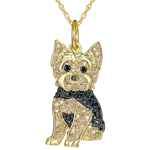 Exquisite Cute Beagle Pendant Necklace for Women Elegant Pet Puppy