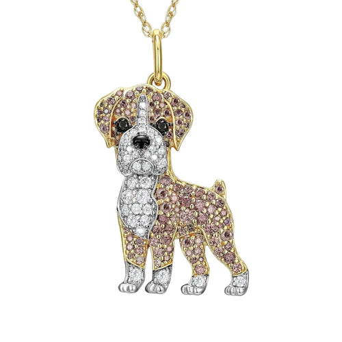 Exquisite Cute Beagle Pendant Necklace for Women Elegant Pet Puppy