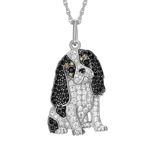 Exquisite Cute Beagle Pendant Necklace for Women Elegant Pet Puppy