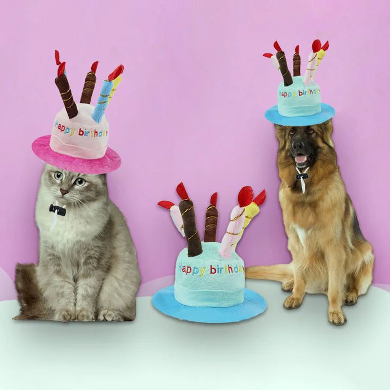 Pet Dog Hat for Birthday Party Adjustable Dog Hats Cats Dog Costumes