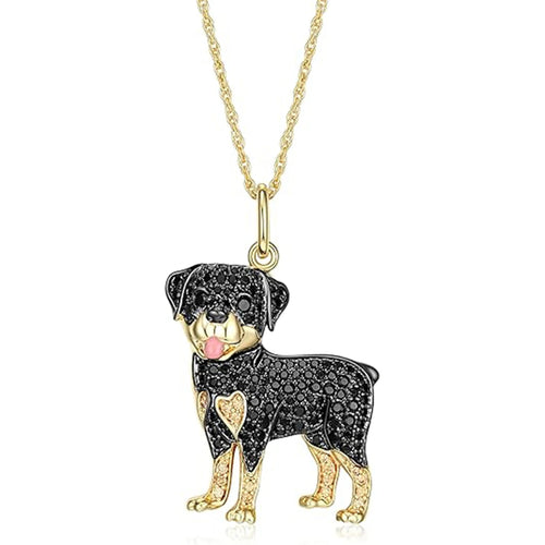 Exquisite Cute Beagle Pendant Necklace for Women Elegant Pet Puppy